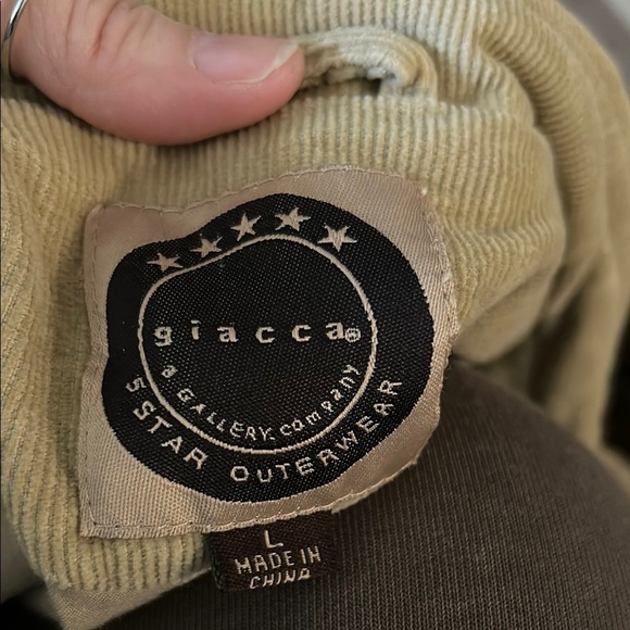 Giacca Tan Khaki Outerwear 100%Cotton Corduroy Jacket - Picture 5 of 10